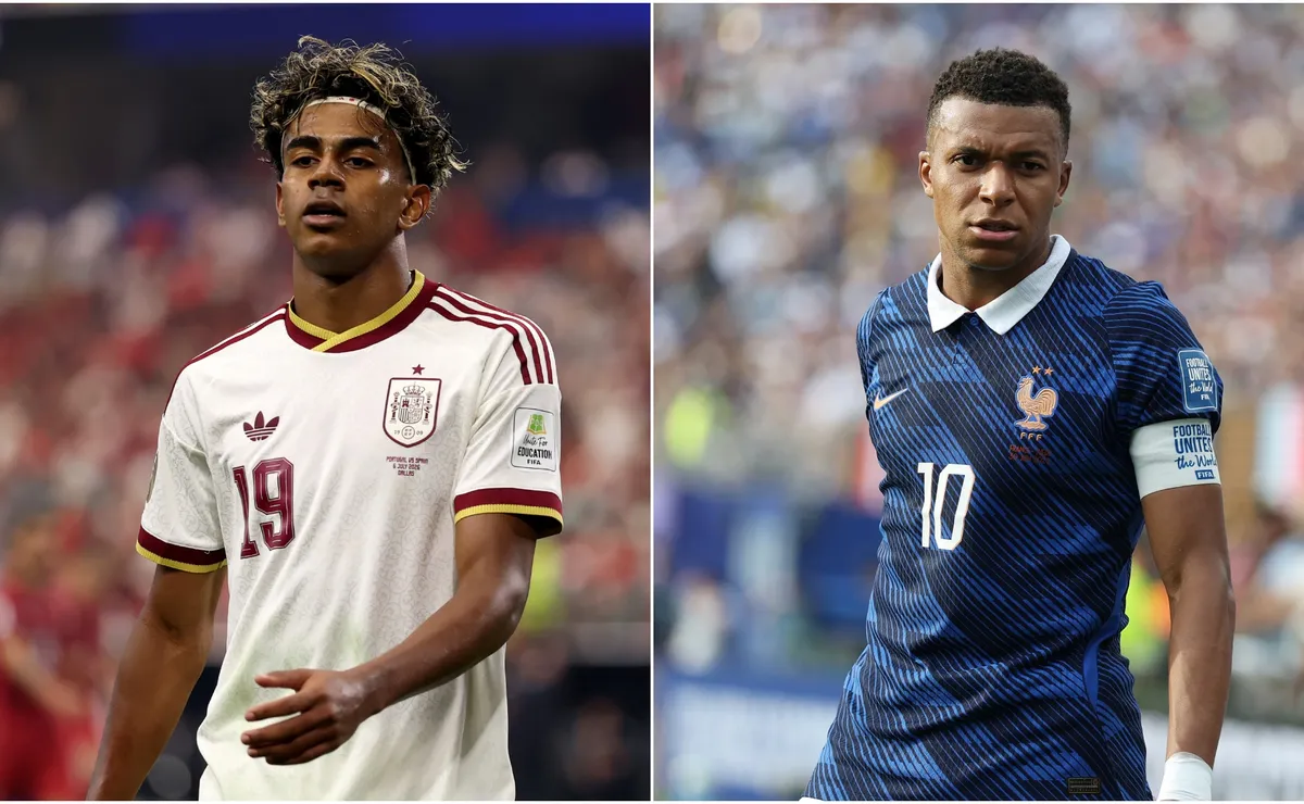 Kylian Mbappe dan Lamine Yamal menjelang pertandingan Prancis melawan Spanyol di semifinal Piala Dunia 2026