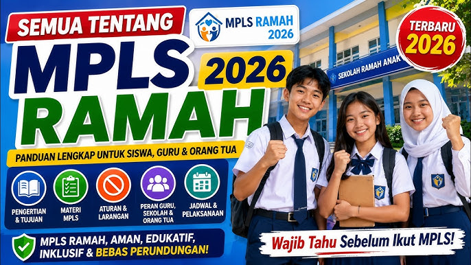 Murid baru mengikuti kegiatan MPLS Ramah 2026 bersama guru di lingkungan sekolah
